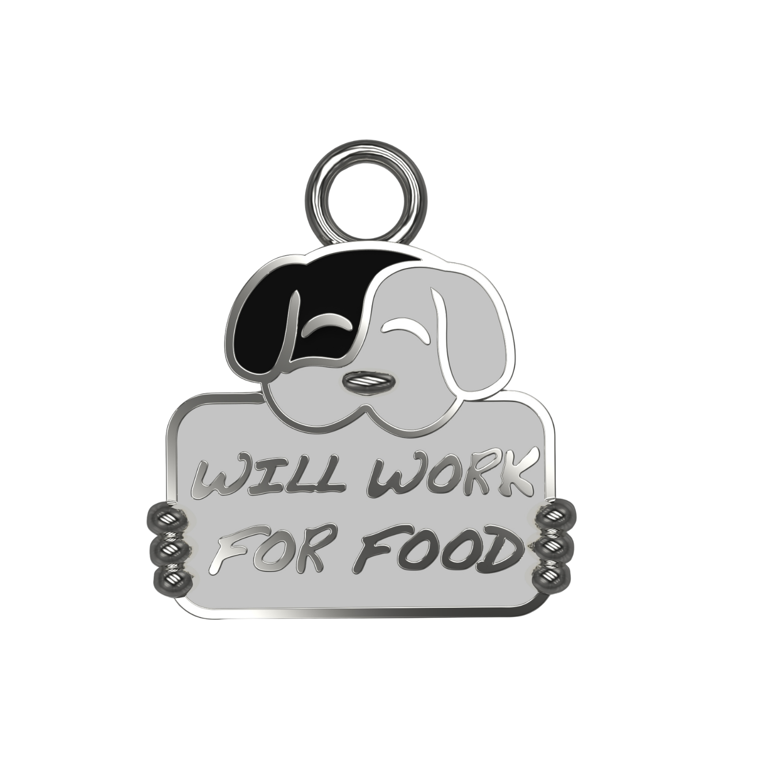 Will Work For Food Charm
