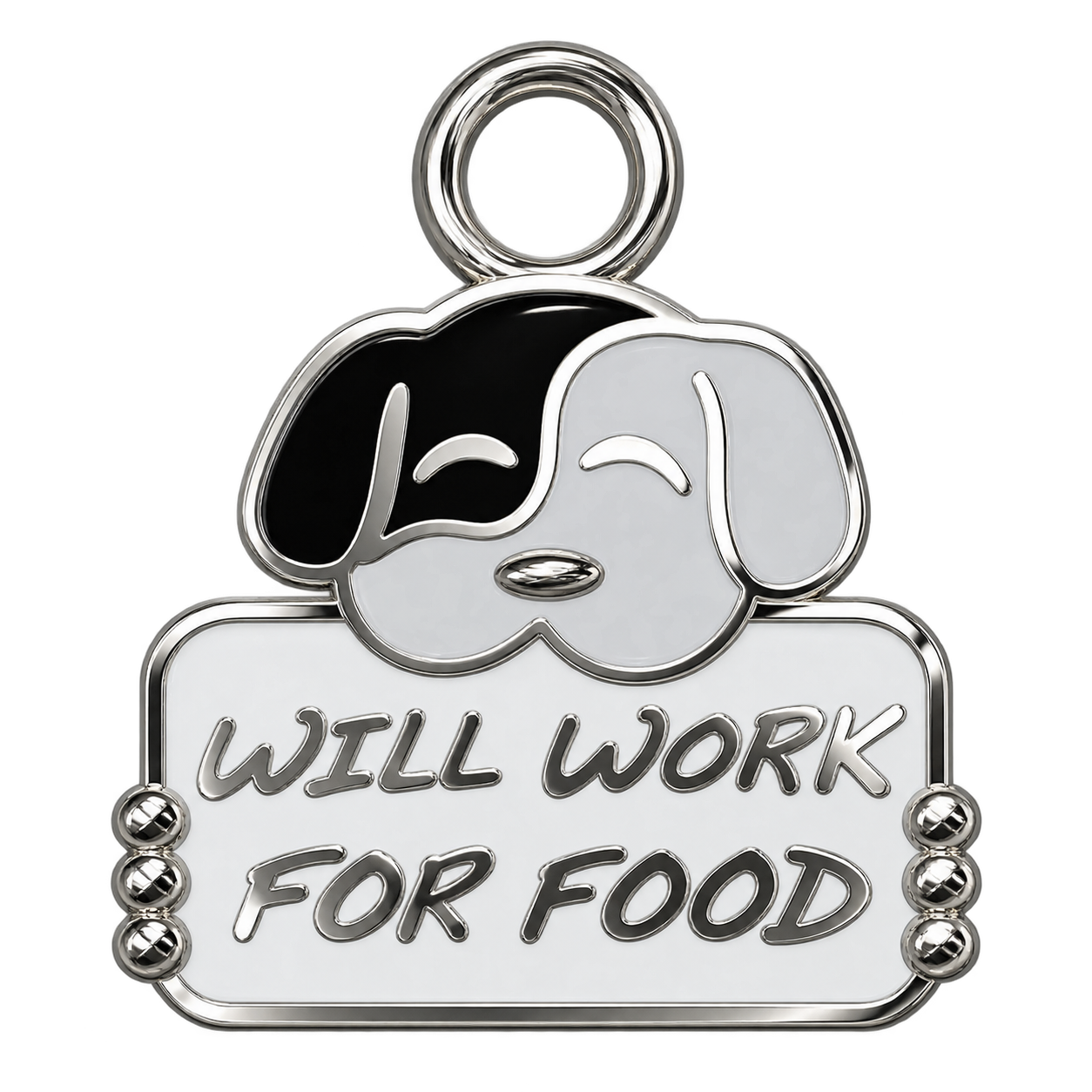 Will Work For Food Charm