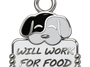Will Work For Food Charm