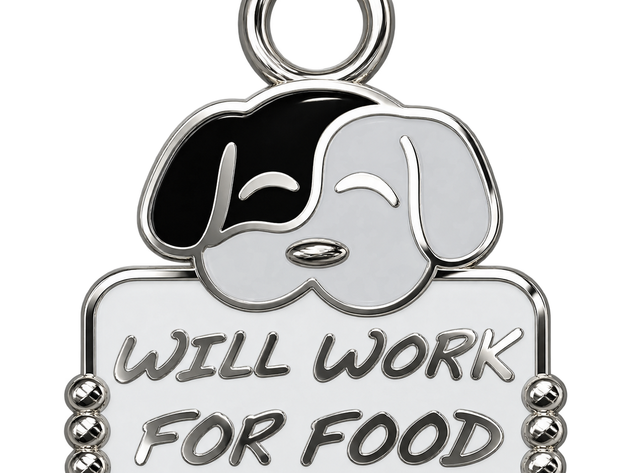 Will Work For Food Charm