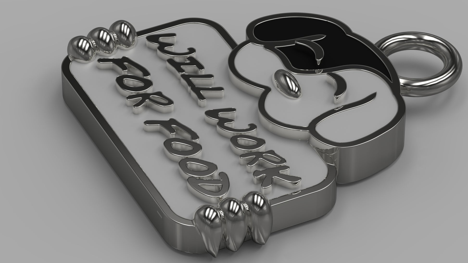 Will Work For Food Charm